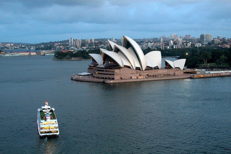 Sydney Harbour zonsondergang